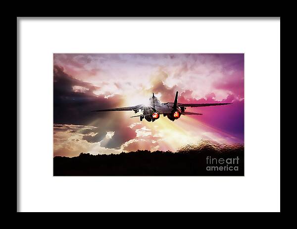 Grumman Framed Print featuring the digital art Tomcat Take Off #1 by Airpower Art