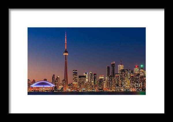 Canada Framed Print featuring the photograph Toronto Skyline after sunset #2 by Henk Meijer Photography