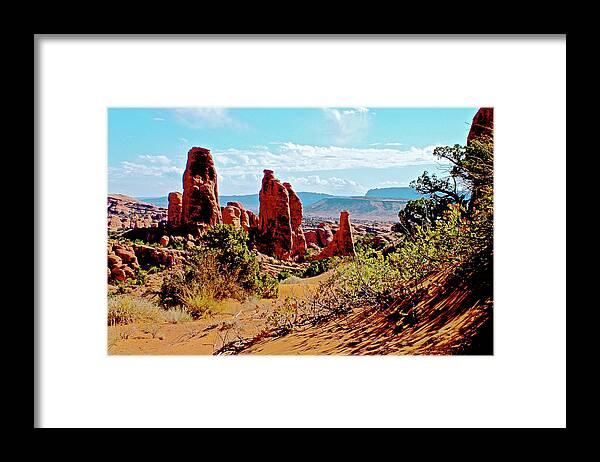 Tower Arch From Tower Arch Trail In Arches National Park Framed Print featuring the photograph Tower Arch Trail in Arches National Park, Utah #1 by Ruth Hager