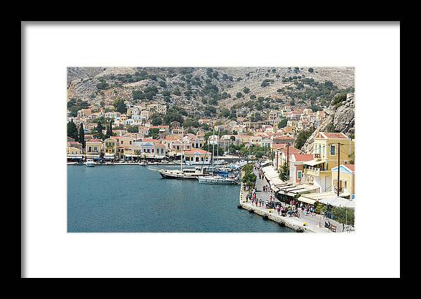 Symi Framed Print featuring the photograph Town of Symi island Greece by Michalakis Ppalis