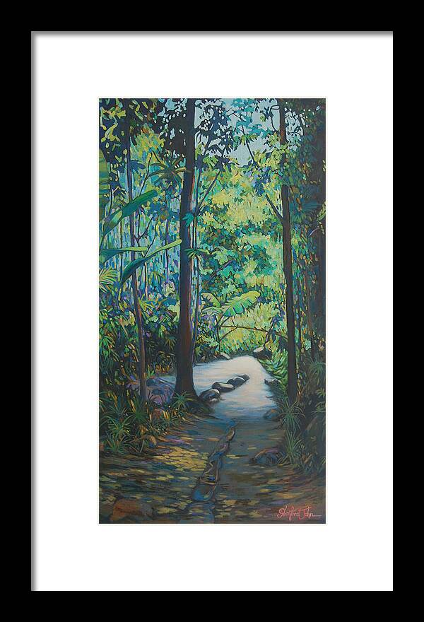 Trees Framed Print featuring the painting Tropical Bliss #1 by Glenford John