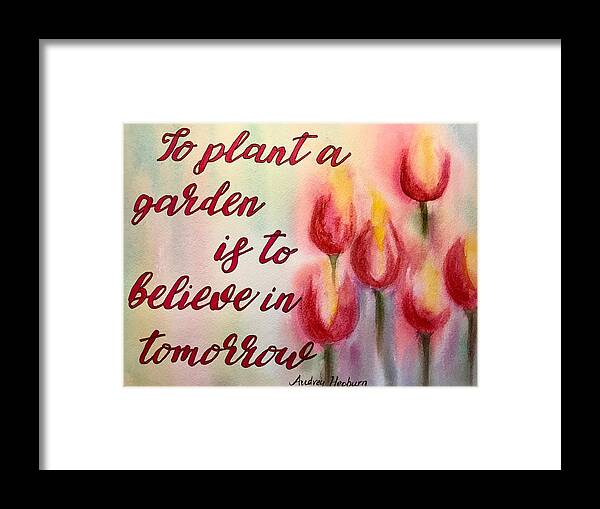 Tulips Framed Print featuring the painting Tulips #1 by Diane Fujimoto