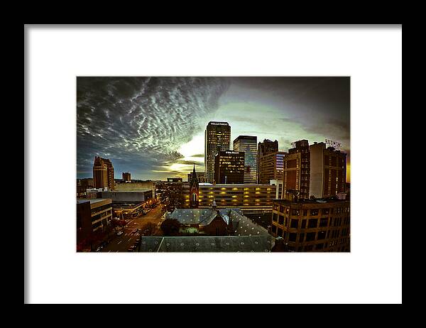  Framed Print featuring the photograph Twilight Birmingham by Just Birmingham