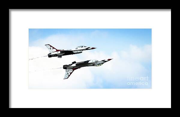 Photo By: L. Burry Framed Print featuring the photograph USAF Thunderbirds #3 by Lawrence Burry