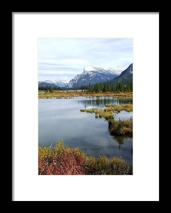 Banff National Park Framed Print featuring the photograph Vermillion Lakes #1 by Tiffany Vest