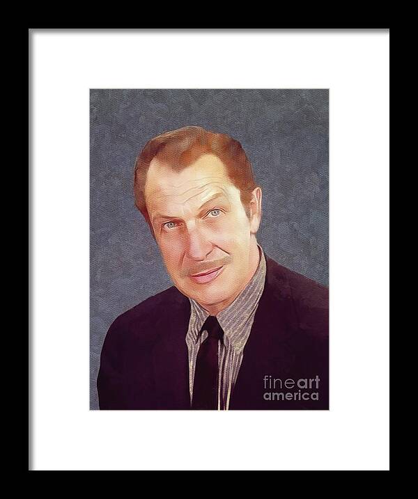Vincent Framed Print featuring the painting Vincent Price, Movie Legend #1 by Esoterica Art Agency