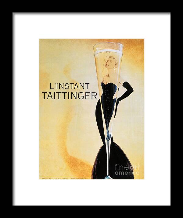 Champagne Framed Print featuring the painting Vintage French Champagne #1 by Mindy Sommers