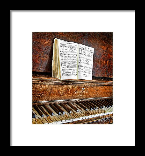 Piano Framed Print featuring the photograph Vintage Piano #1 by Jill Battaglia