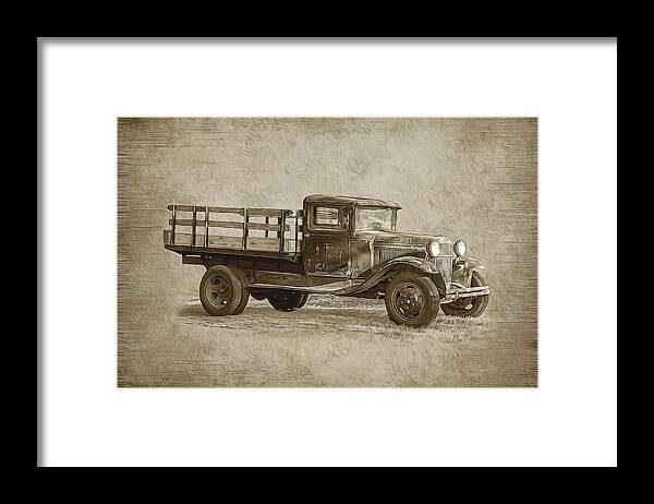 Truck Framed Print featuring the photograph Vintage Truck by Cathy Kovarik