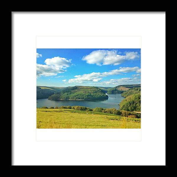 Mountains Framed Print featuring the photograph #wales #roadtrip #reservoir #trees #1 by Tai Lacroix
