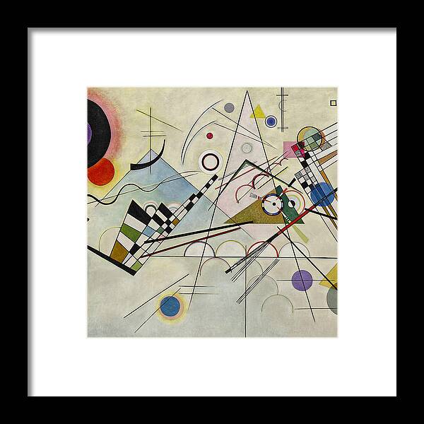 Circles In A Circle Framed Print featuring the painting Circles In A Circle by Wassily Kandinsky