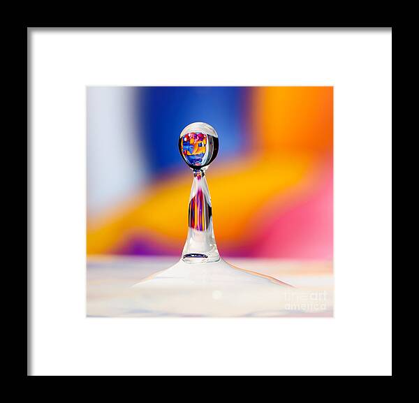 Miscellaneous Framed Print featuring the photograph Water drop #1 by Colin Rayner