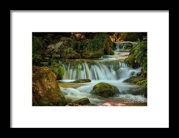 Waterfall Framed Print featuring the photograph Waterfall #1 by Jelena Jovanovic