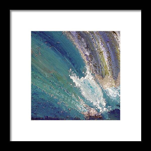 Paintings Framed Print featuring the painting Waterfalls 2 by Karen Nicholson