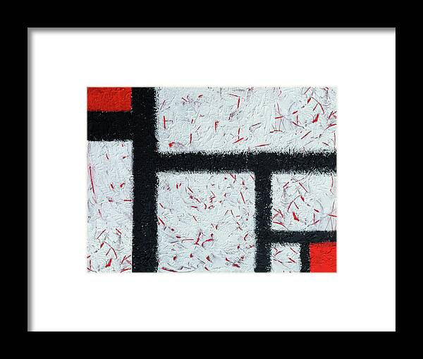 Geometric Expressionism Framed Print featuring the painting Whipped Into Shape #1 by Rein Nomm