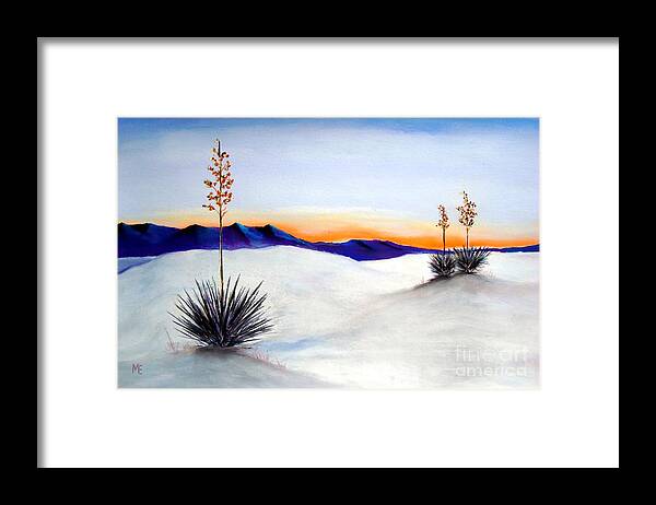 White Sands Framed Print featuring the painting White Sands #1 by Melinda Etzold