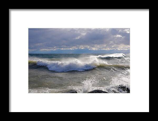 Lake Superior Framed Print featuring the photograph Wild Superior #1 by Sandra Updyke