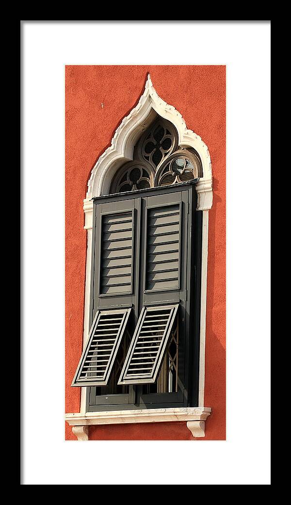 Venice Framed Print featuring the photograph Window in Venice #1 by Michael Henderson