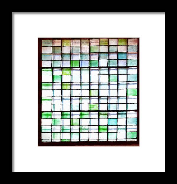 Blue Framed Print featuring the photograph Stained Glass Window by Sandy Taylor