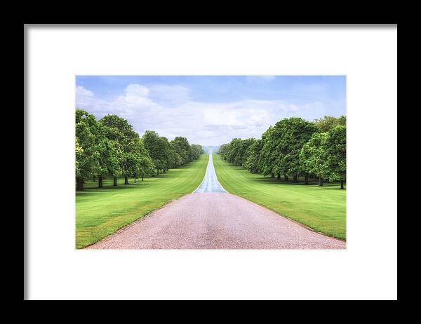 Windsor Castle Framed Print featuring the photograph Windsor Castle - Long Walk #1 by Joana Kruse