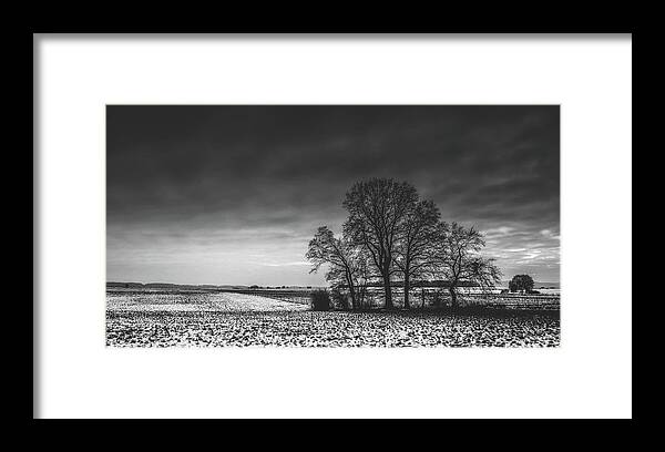 Sunset Framed Print featuring the photograph Winter Fields #1 by Mountain Dreams
