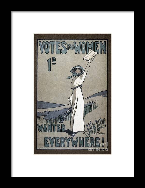 1907 Framed Print featuring the drawing Womens Rights #4 by Granger