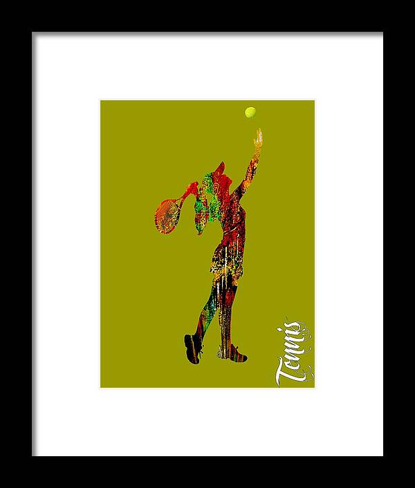 Tennis Framed Print featuring the mixed media Womens Tennis Collection #1 by Marvin Blaine