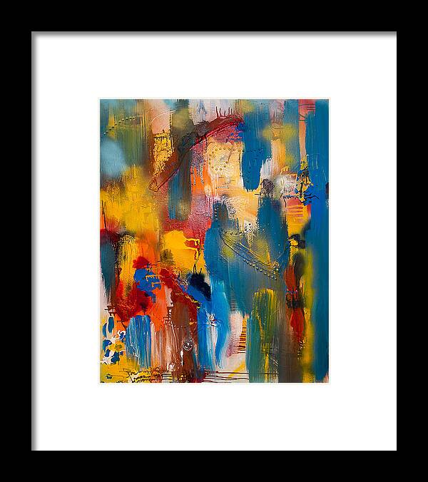 World Framed Print featuring the painting World Electricity by Artista Elisabet