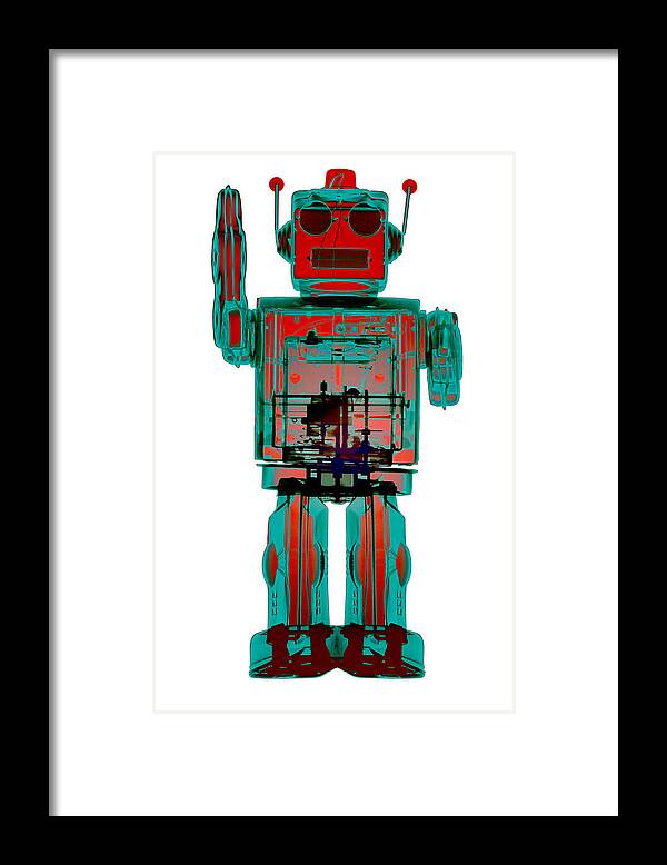 X-ray Art Framed Print featuring the photograph 4N0D3 X-ray Robot Art #3 by Roy Livingston