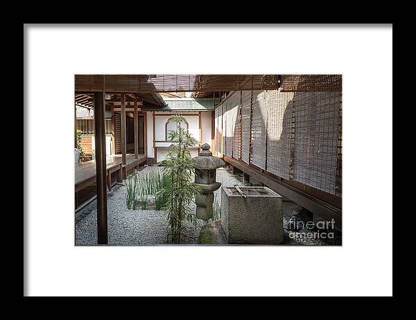 Zen Framed Print featuring the photograph Zen Garden, Kyoto Japan by Perry Rodriguez