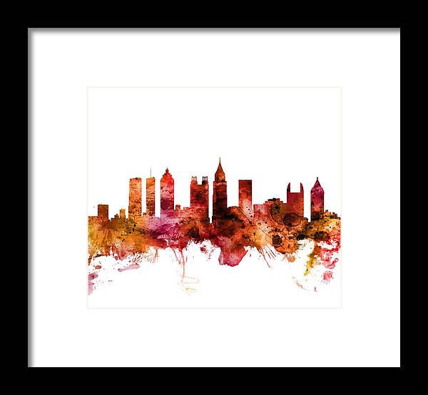 United States Framed Print featuring the digital art Houston Texas Skyline #12 by Michael Tompsett