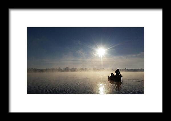 Fishing Framed Print featuring the photograph 10 Below Zero Fishing by Brook Burling