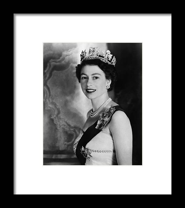1950s Framed Print featuring the photograph British Royalty. Queen Elizabeth II #10 by Everett