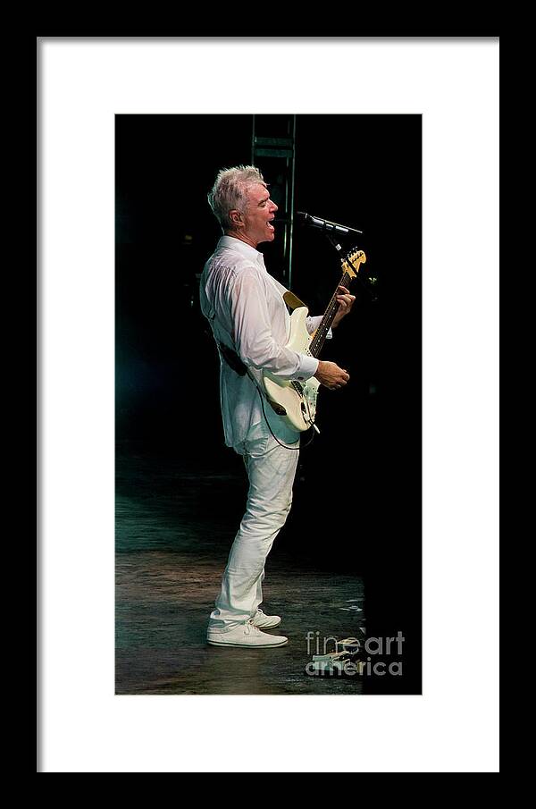 David Byrne Framed Print featuring the photograph David Byrne at Bonnaroo #21 by David Oppenheimer