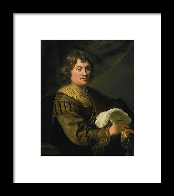Ferdinand Bol Dordrecht 1616 - 1680 Amsterdam Portrait Of A Man Framed Print featuring the painting Portrait Of A Man by MotionAge Designs