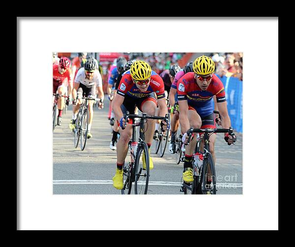 Cycle Racing Framed Print featuring the photograph Team ERRACE by Donn Ingemie