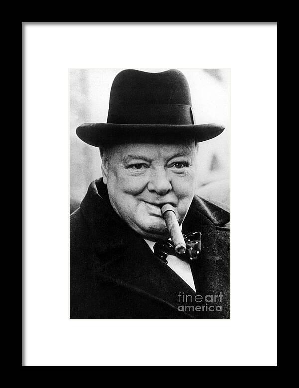 Churchill Framed Print featuring the photograph Winston Churchill by English School