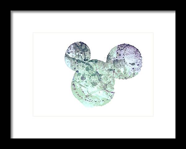 Mickey Mouse Framed Print featuring the digital art 10694 Mouse Ears by Pamela Williams