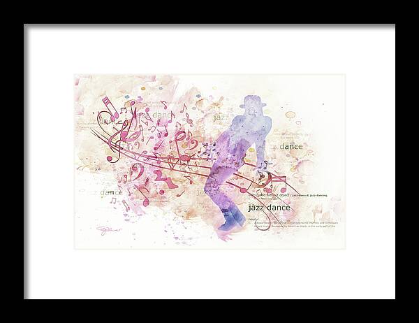 Dance Framed Print featuring the digital art 10849 All that Jazz by Pamela Williams