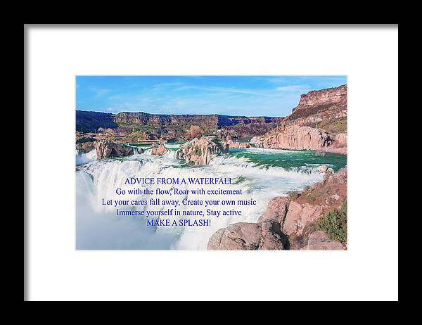 Motivational Framed Print featuring the digital art 10919 Make a Splash by Pamela Williams