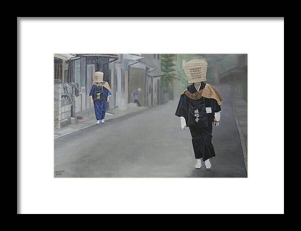 Komuso Framed Print featuring the painting Komuso #11 by Masami Iida