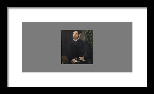 North Italian School Late 16th Century Portrait Of A Gentleman Framed Print featuring the painting Portrait of a gentleman by MotionAge Designs