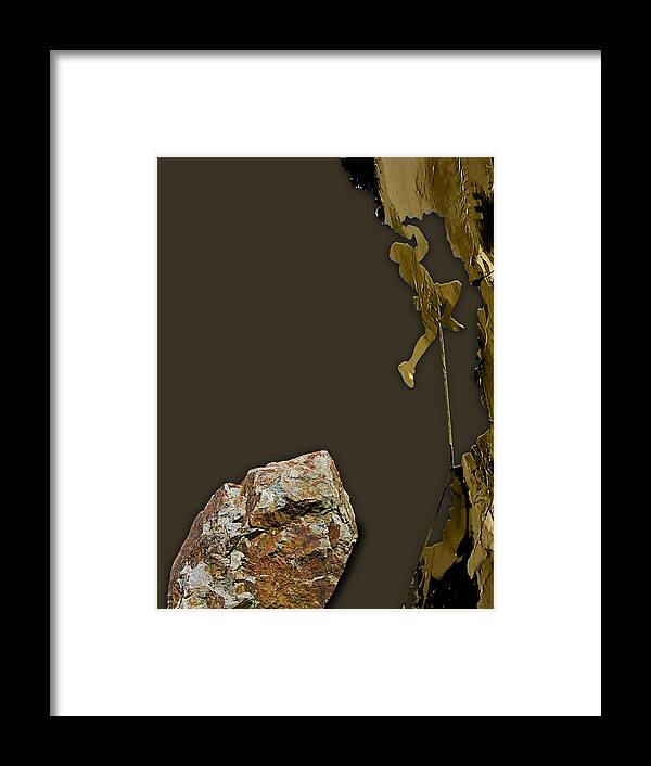 Rock Climber Framed Print featuring the mixed media Rock Climber Collection #11 by Marvin Blaine