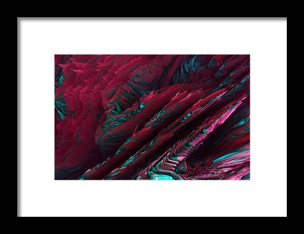 Digital Abstract Framed Print featuring the digital art 112815 by Matthew Lindley