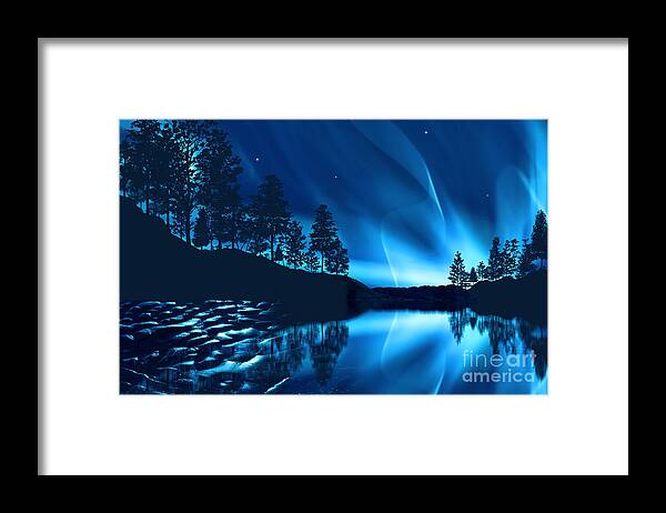 Above Framed Print featuring the photograph Aurora Borealis #12 by Setsiri Silapasuwanchai