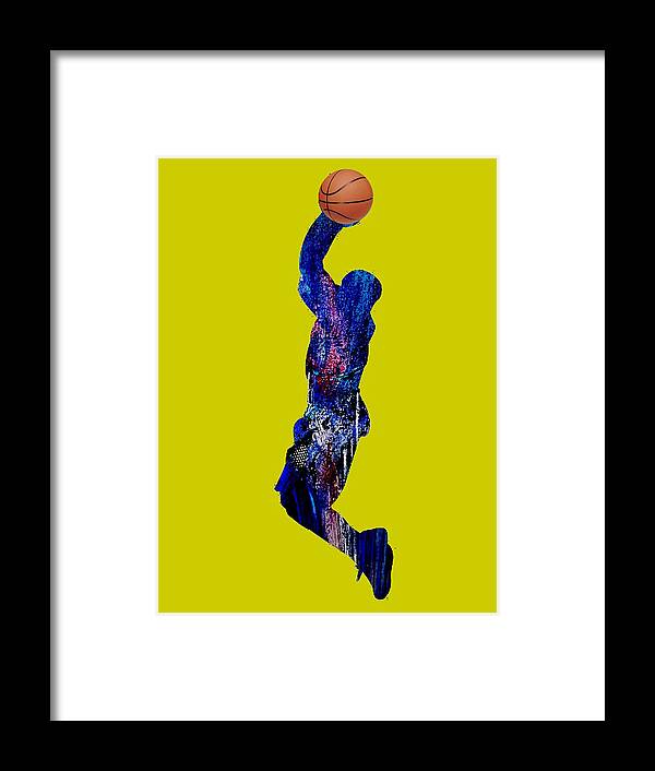 Basketball Framed Print featuring the mixed media Basketball Collection #13 by Marvin Blaine