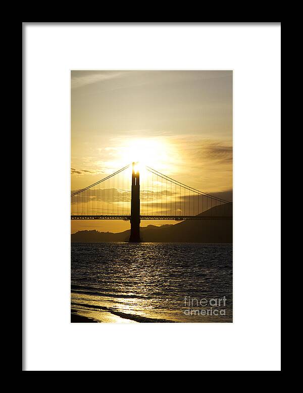 Golden Gate Framed Print featuring the photograph Golden Gate Bridge in San Francisco #14 by ELITE IMAGE photography By Chad McDermott