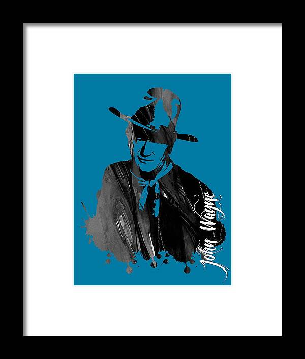 John Wayne Framed Print featuring the mixed media John Wayne Collection #14 by Marvin Blaine