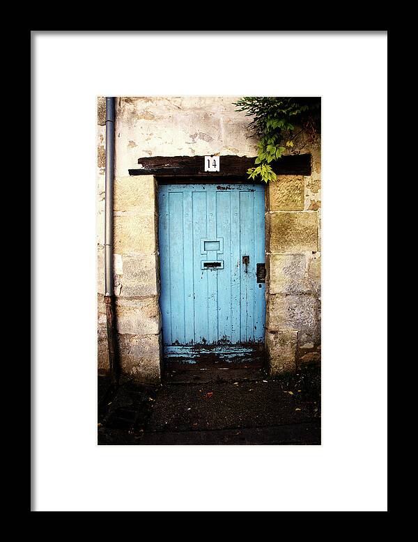 Door Framed Print featuring the photograph #14 La Roche Guyon #14 by Hugh Smith