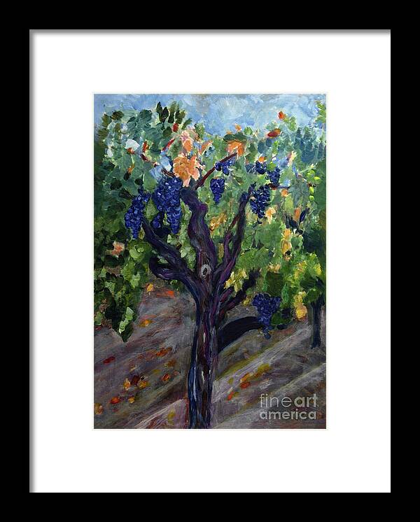 Art Framed Print featuring the painting 147 Year Old Vines by Donna Walsh